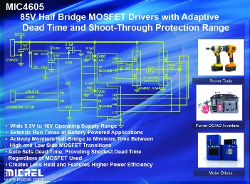 麦瑞推出新型85V半桥MOSFET驱动器