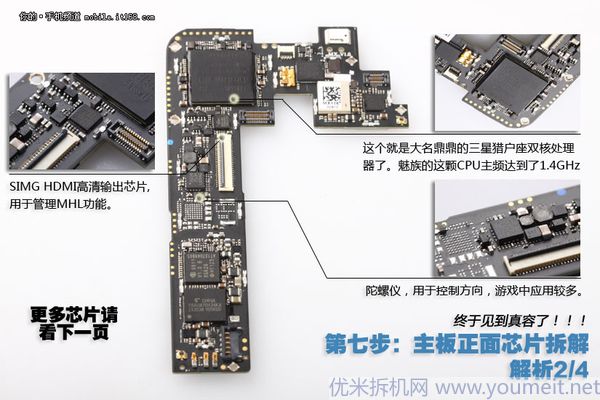 www.youmeit.net 魅族MX 主板拆解