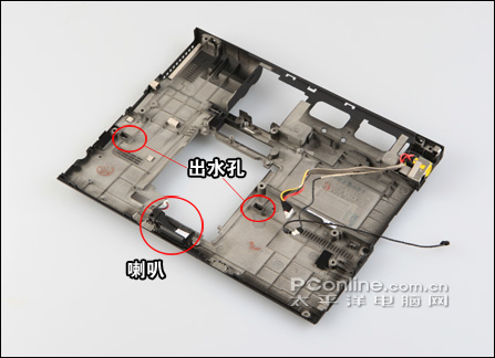 底盖中的出水孔