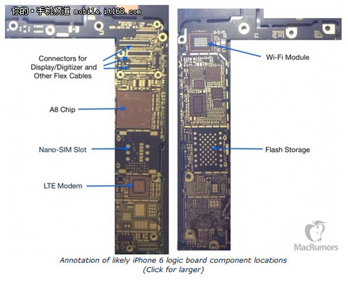 苹果iPhone 6主板再曝光 支持NFC近场通信