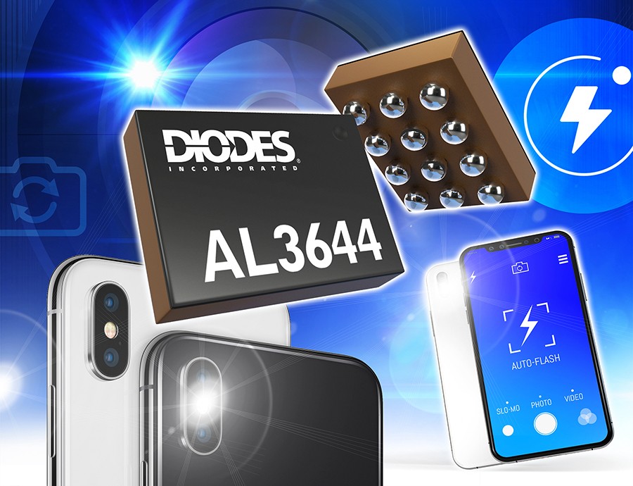 Diodes 公司的闪光灯 LED 驱动器能为双信道和四信道应用的便携设备提供稳定高电流