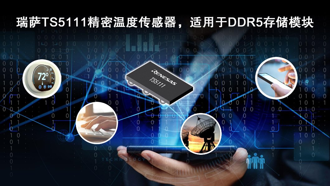瑞萨电子推出符合JEDEC标准的精密温度传感器 适用于DDR5存储模块