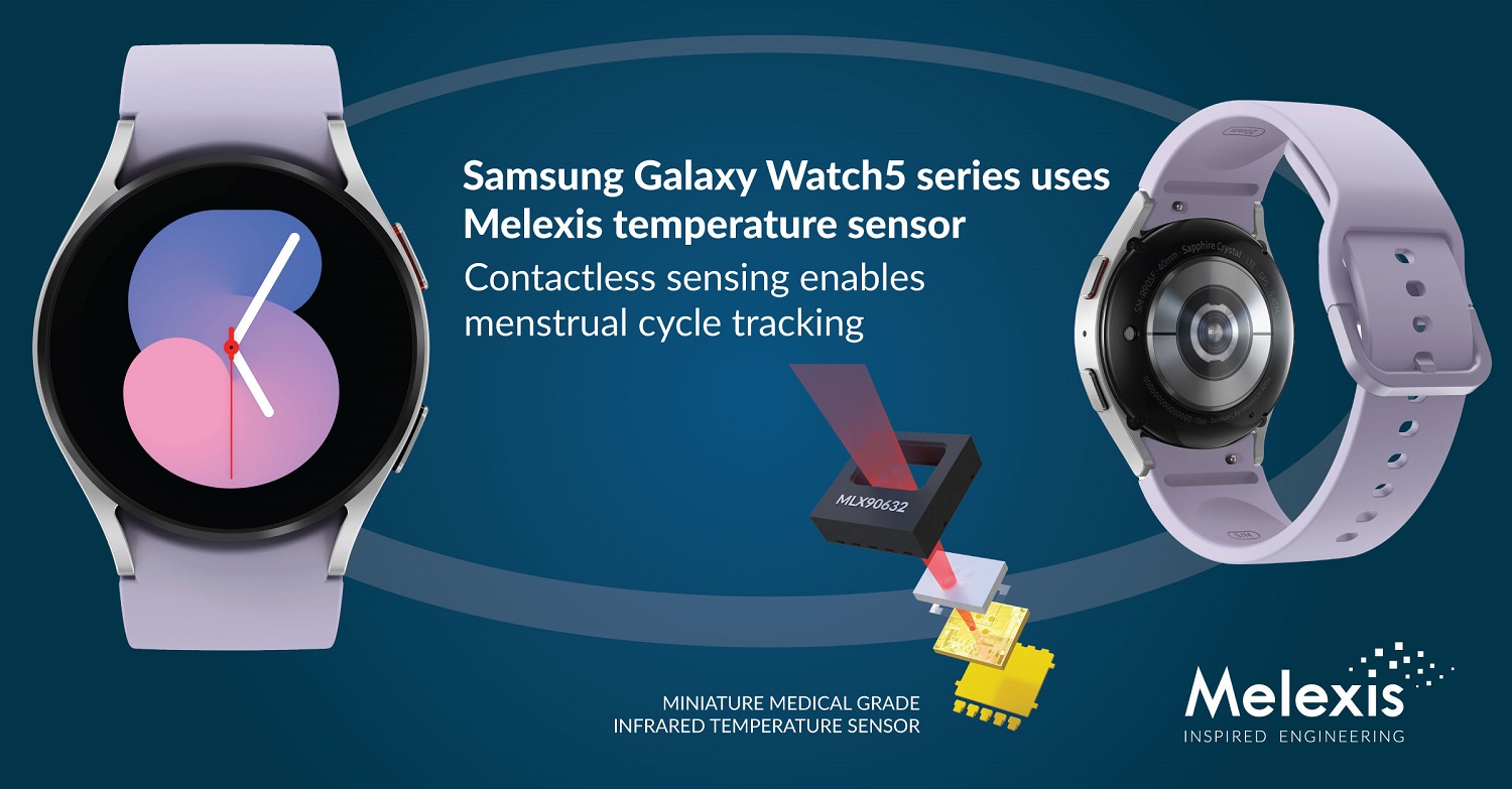Galaxy Watch5系列搭载Melexis温度传感器芯片,引入生理周期跟踪功能