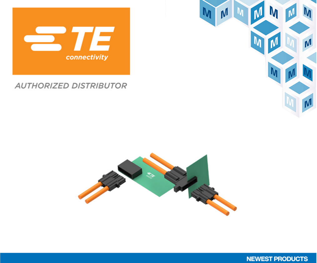 贸泽开售能为工厂自动化和机器人提供高电流容量的 TE Connectivity Dynamic D8000可插拔连接器