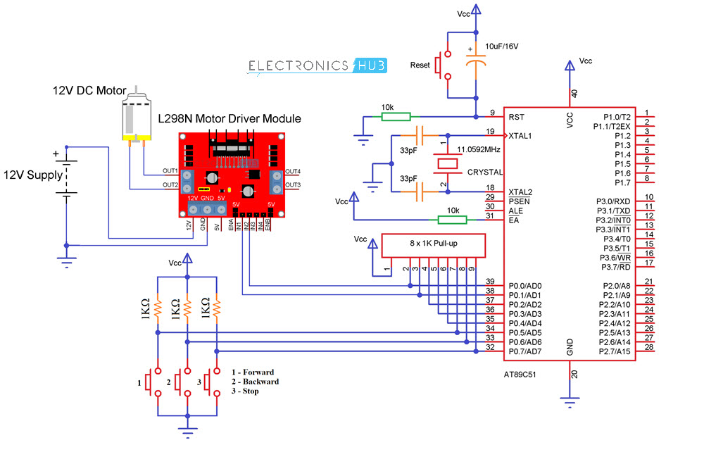 直流电机与8051微控制器的接口