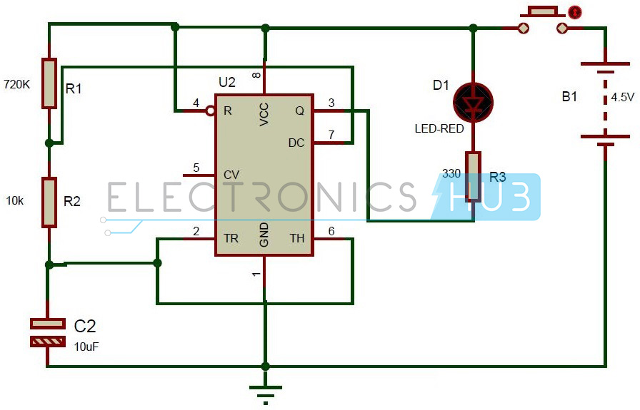 Dummy Alarm Project Circuit Diagram