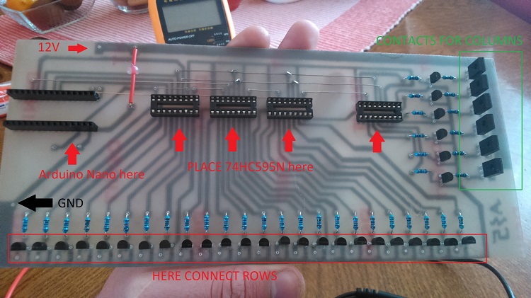 RGB LED Matrix PCB Components