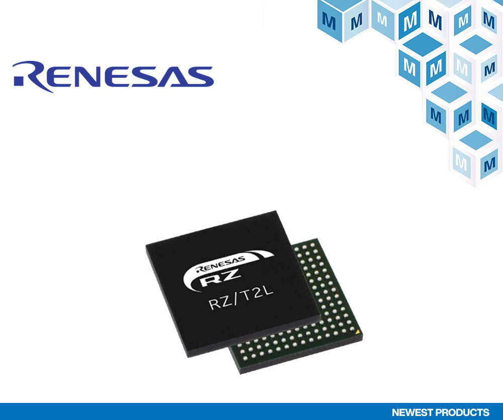 贸泽开售Renesas RZ/T2L高性能微处理器，为EtherCAT通信提供实时控制