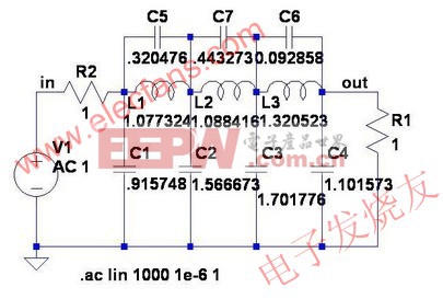 双端接低通滤波器示例www.elecfans.com