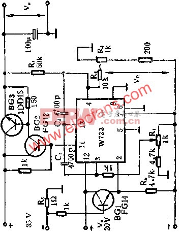 可调电压,电流应用线路图  www.elecfans.com