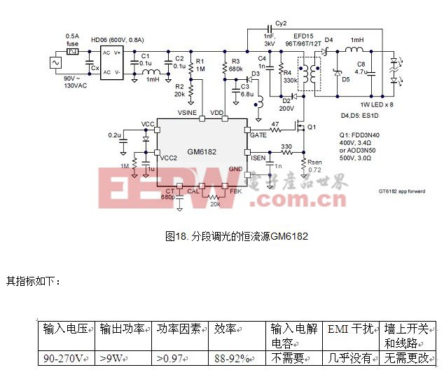 分段式开关调光