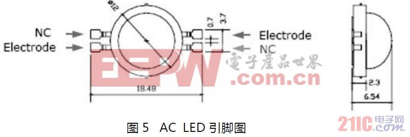 AC LED引脚图