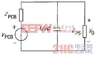 　　图3 并联电容滤波器的等效电路