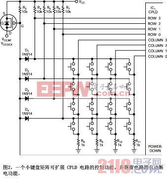 用n个二极管搭成一个nxm开关