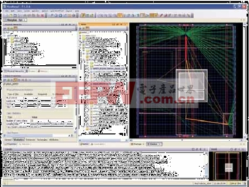 PlanAhead 软件提供了设计的不同视图，以显示物理层次、属性、网表与约束、器件封闭引脚、原理图及更多
