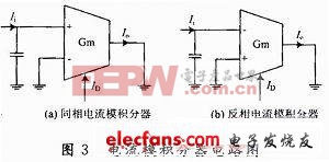 跨导放大器实现电流模式积分单元