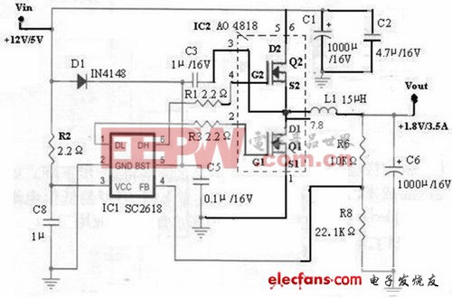 用SC2618和AO4812设计的机顶盒和液晶电视等消费电子产品所需支流开关电源图