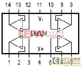 用四运放LM324制作高灵敏度声音探听器