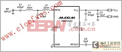 针对ISDB-T应用的MAX2640低噪声放大器(LNA)