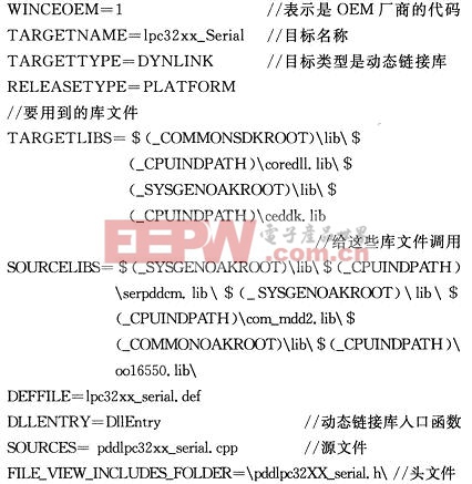 基于WinCE6．0的LPC3250串口驱动程序开发