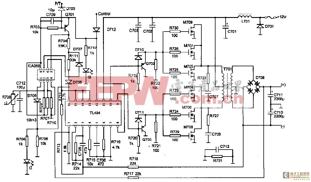 实用汽车音响开关电源方案