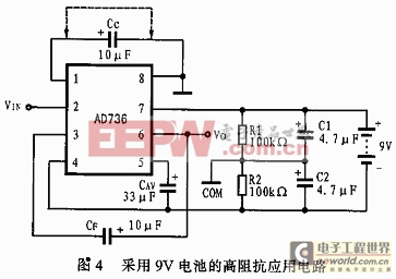 AC－DC转换器AD736在RMS仪表电路中的设计