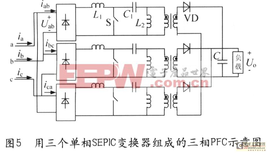 由单相有源功率因数校正（APFC）组合成三相APFC的几种方法