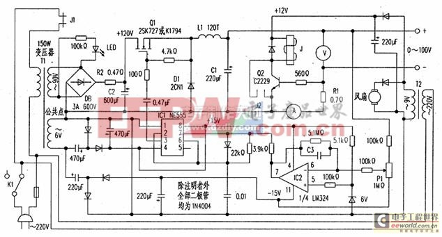 0V～100V/1A高压可调稳压电源