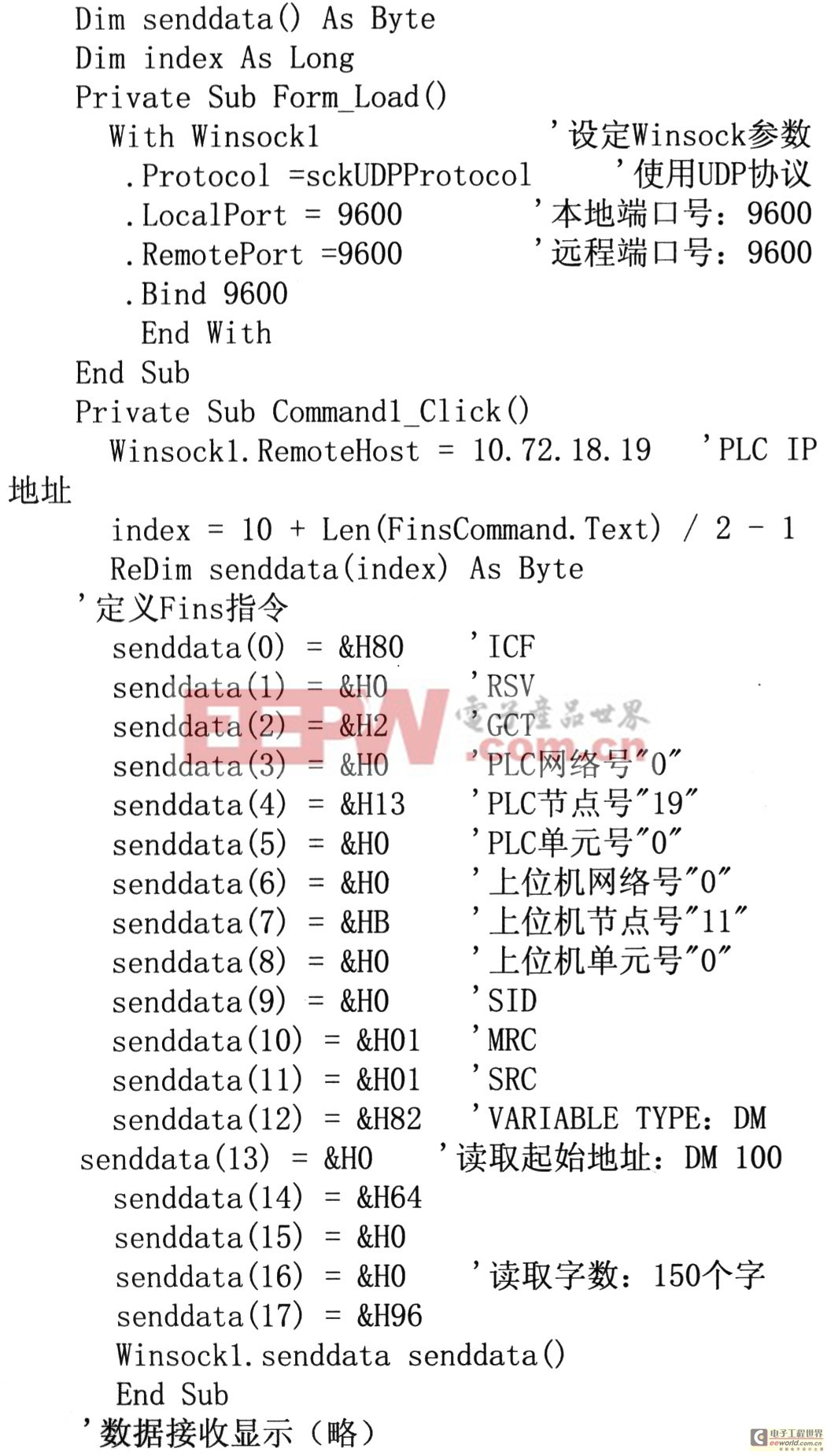 上位机与PLC通过以太网通信