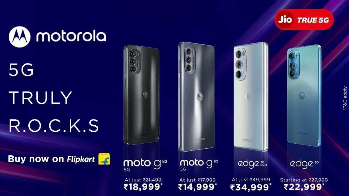 摩托罗拉宣布印度版 10 款智能手机启用支持 Jio 5G 网络