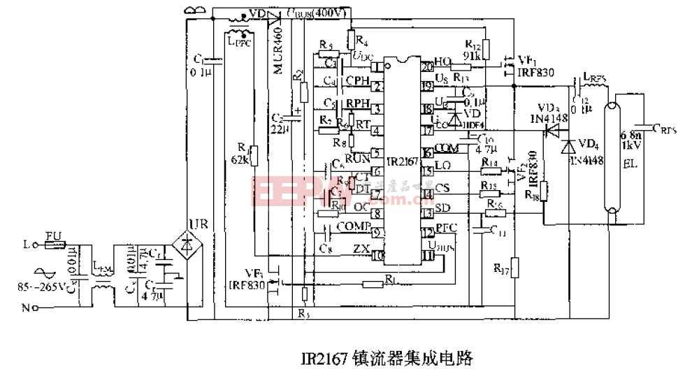 IR2167镇流器电路