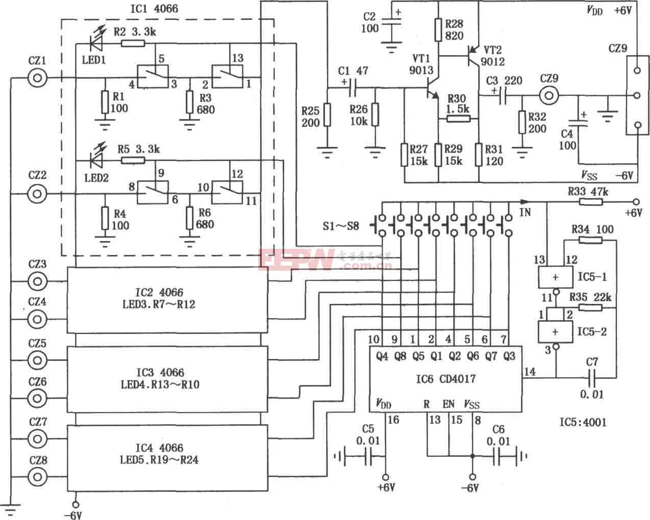 电子视频切换器电路图