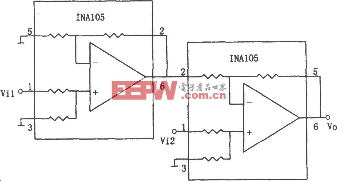 INA105构成的减法电路(2)