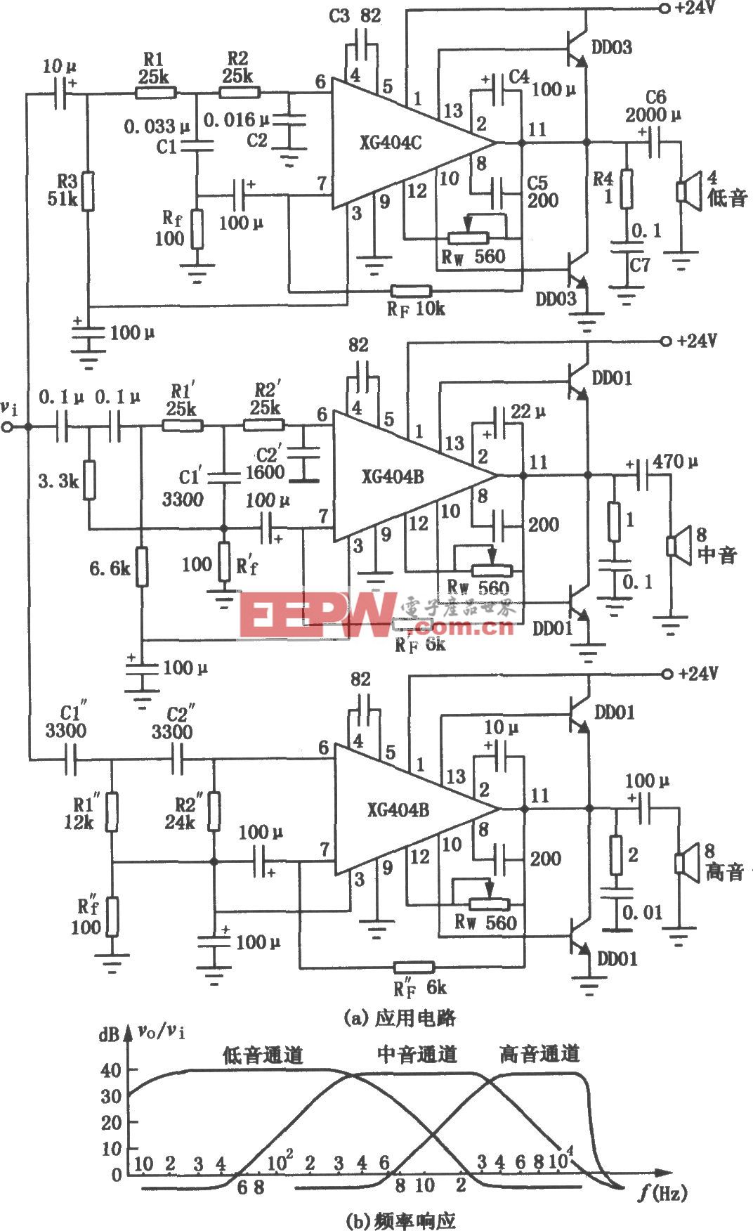 新型电子分频功率放大电路