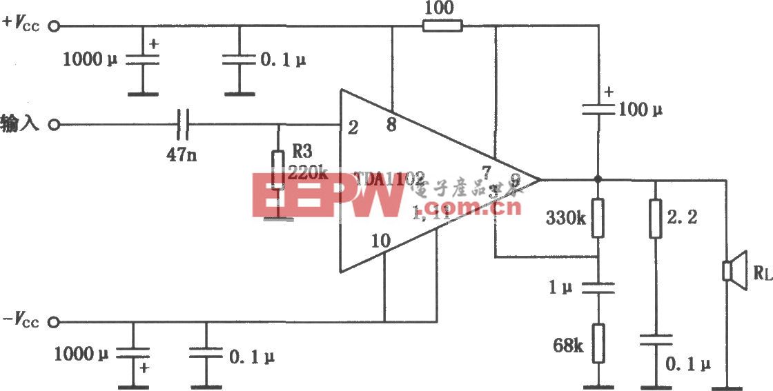 TDA1102 20WHi-Fi功率放大电路