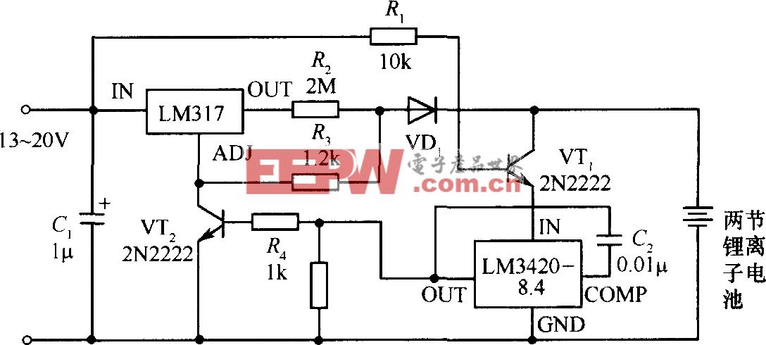锂离子电池充电器电路图
