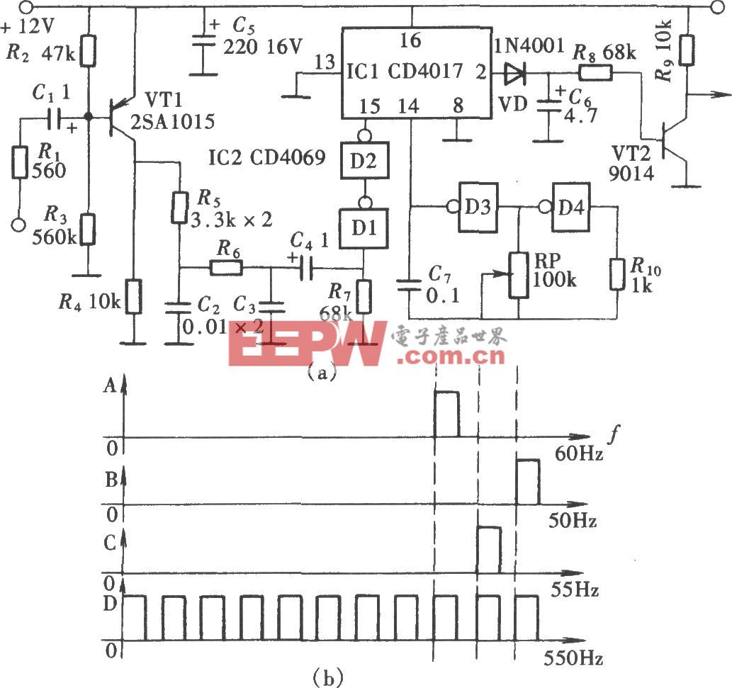 场频识别仪(CD4017)