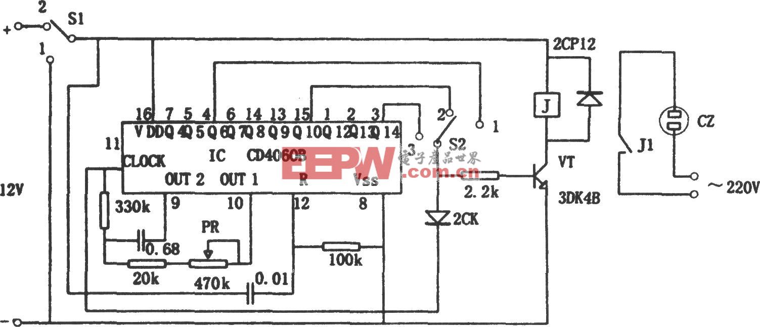 采用CD4060B构成的高可靠通用定时器