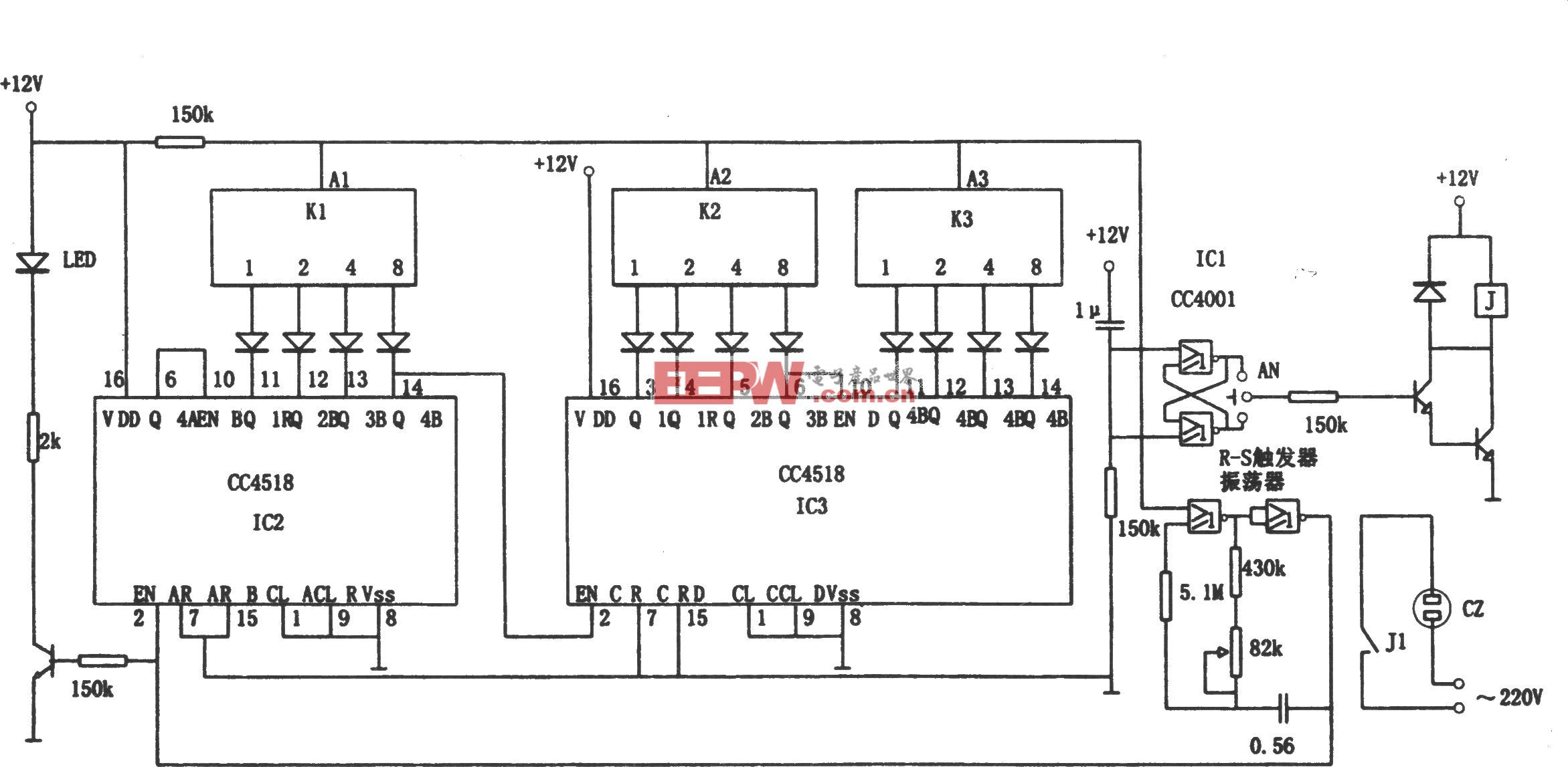 高可靠通用定时器(CC4518、CC4001)