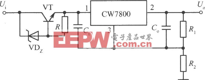 CW7800构成的高输入-高输出集成稳压电源电路之二