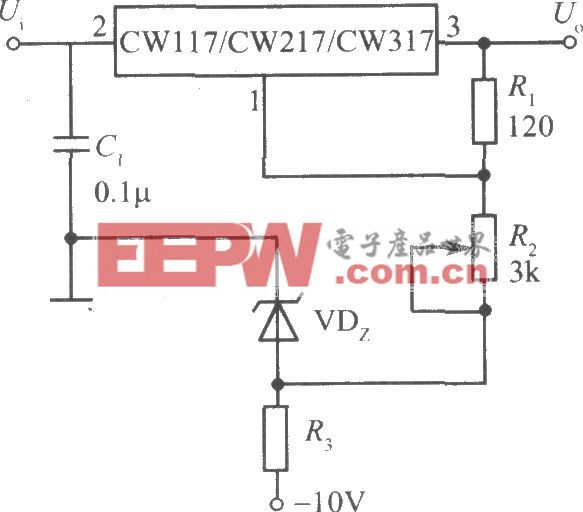 CW117/CW217/CW317构成的0～30V连续可调的集成稳压电源