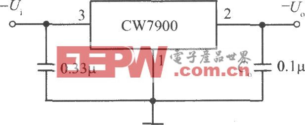 CW7900构成的固定负输出电压集成稳压电源电路