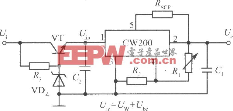 高输入电压集成稳压电源电路之四(CW200)