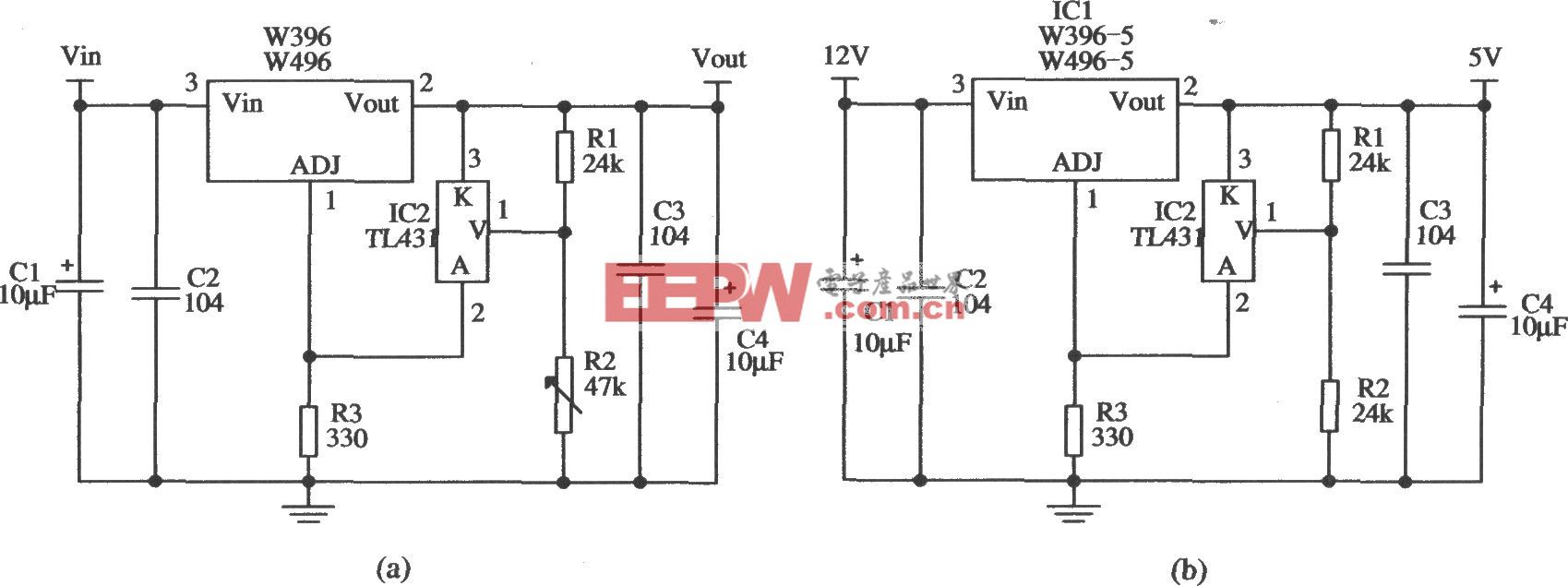 提高W396／W496输出稳定度的应用电路2