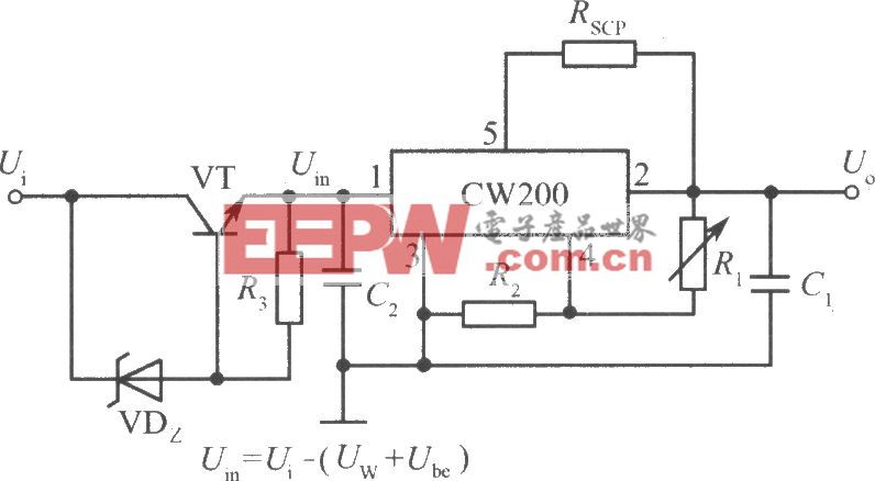 高输入电压集成稳压电源电路之三(CW200)