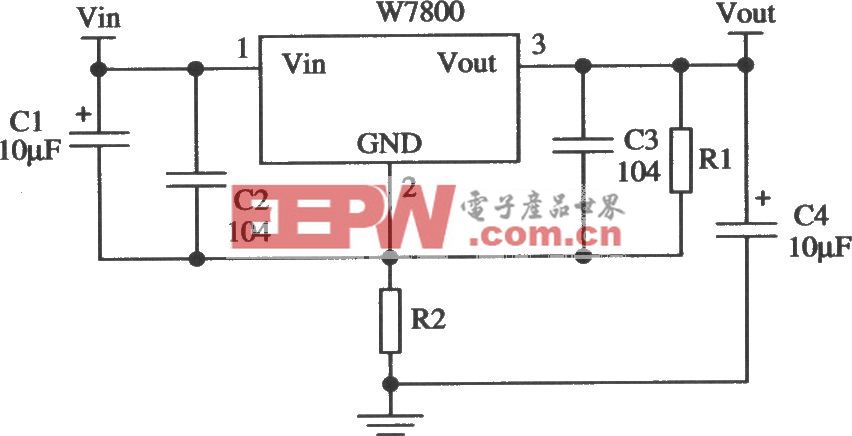 由W78××构成的提高输出电压的应用电路