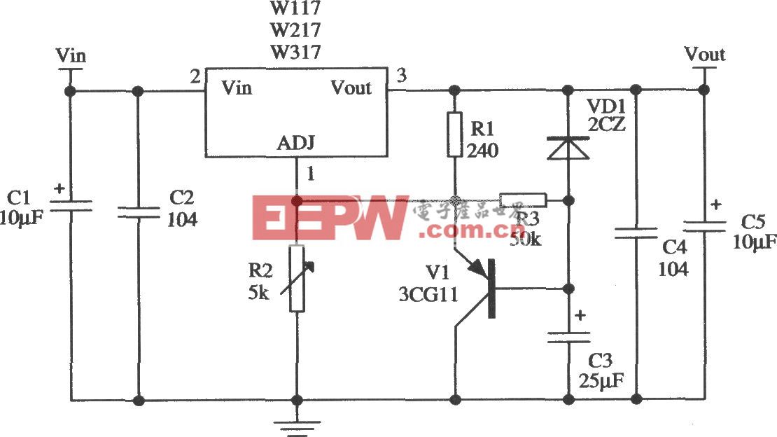 由Wll7／W217／W317构成的具有慢启动功能的应用电路