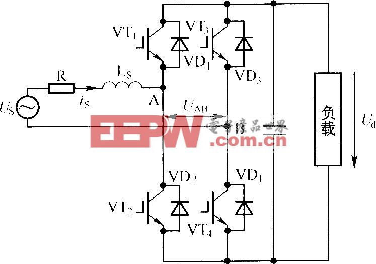 单相全桥PWM整流电路原理图