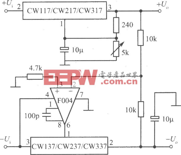 CW117／CW217／CW317构成正、负输出电压跟踪的集成稳压电源之二