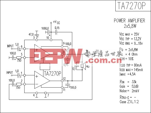 TA7270P功放电路